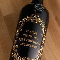 Ornate Oval Frame Custom Etched Wine