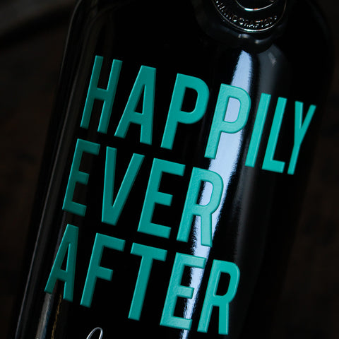 Happily Ever After Custom Etched Wine Bottle