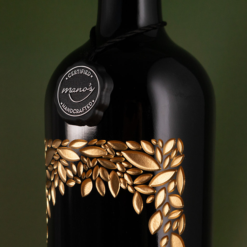 Oval Leaf Custom Etched Wine