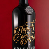 Happily Ever After Script Custom Etched Wine