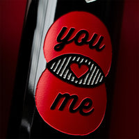 You And Me Etched Wine Bottle