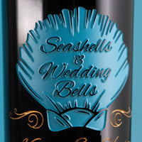 Seashells & Wedding Bells Custom Etched Wine