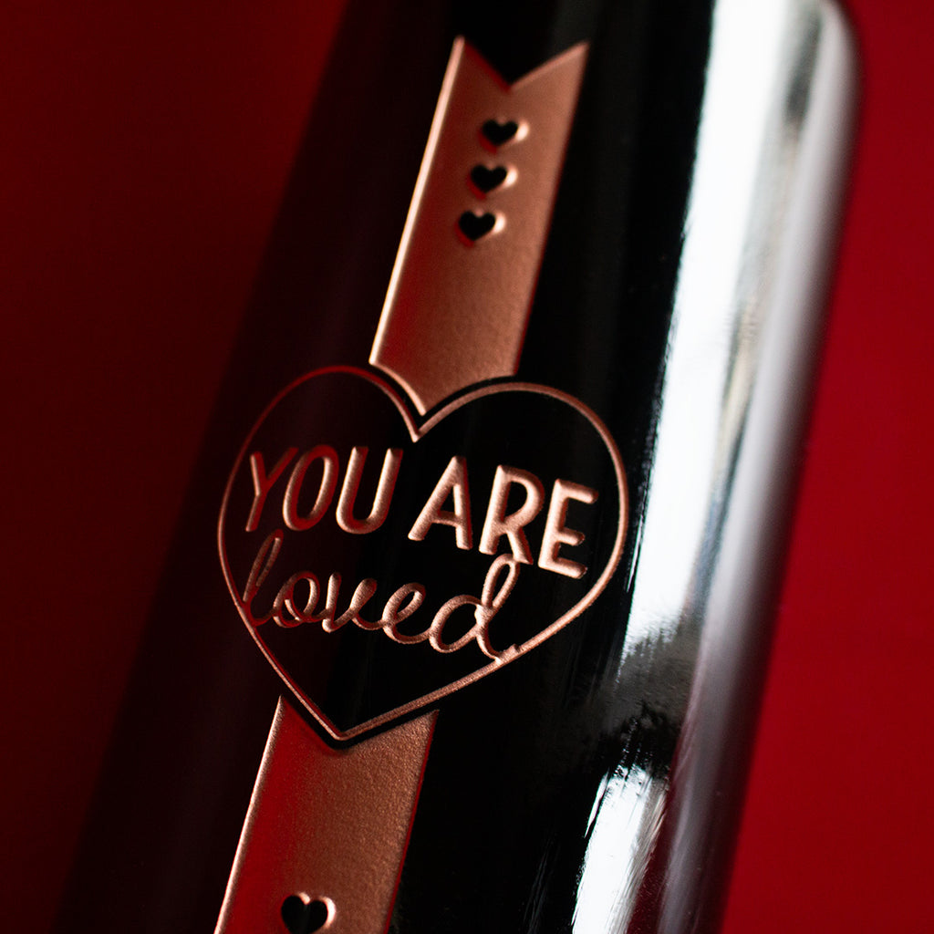 You Are Loved Etched Wine