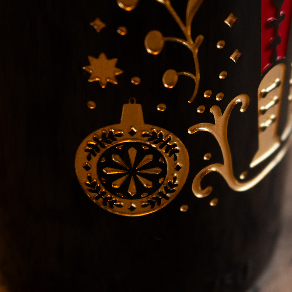 Holiday Classic Nutcracker Etched Wine Bottle