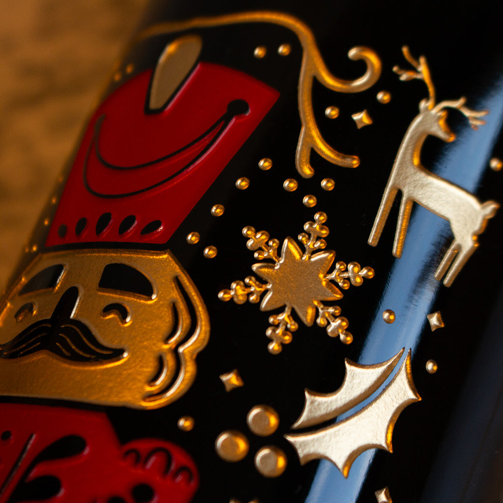 Holiday Classic Nutcracker Etched Wine Bottle