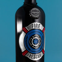 Custom Firefighter Badge Etched Wine