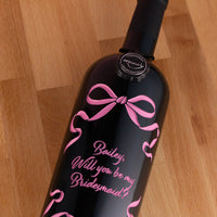 Bow Frame Custom Etched Wine