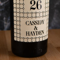 Stained Glass Custom Etched Wine