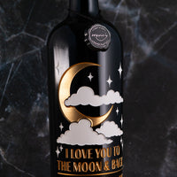 I Love You to the Moon and Back Custom Etched Wine