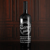 Officially Retired Stamp Custom Etched Wine