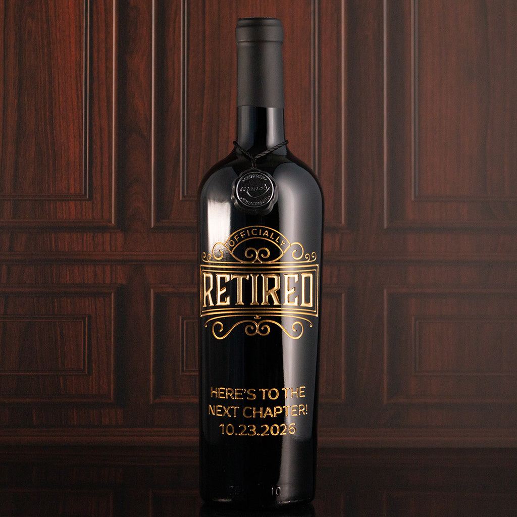 Officially Retired Custom Etched Wine