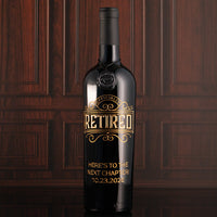 Officially Retired Custom Etched Wine