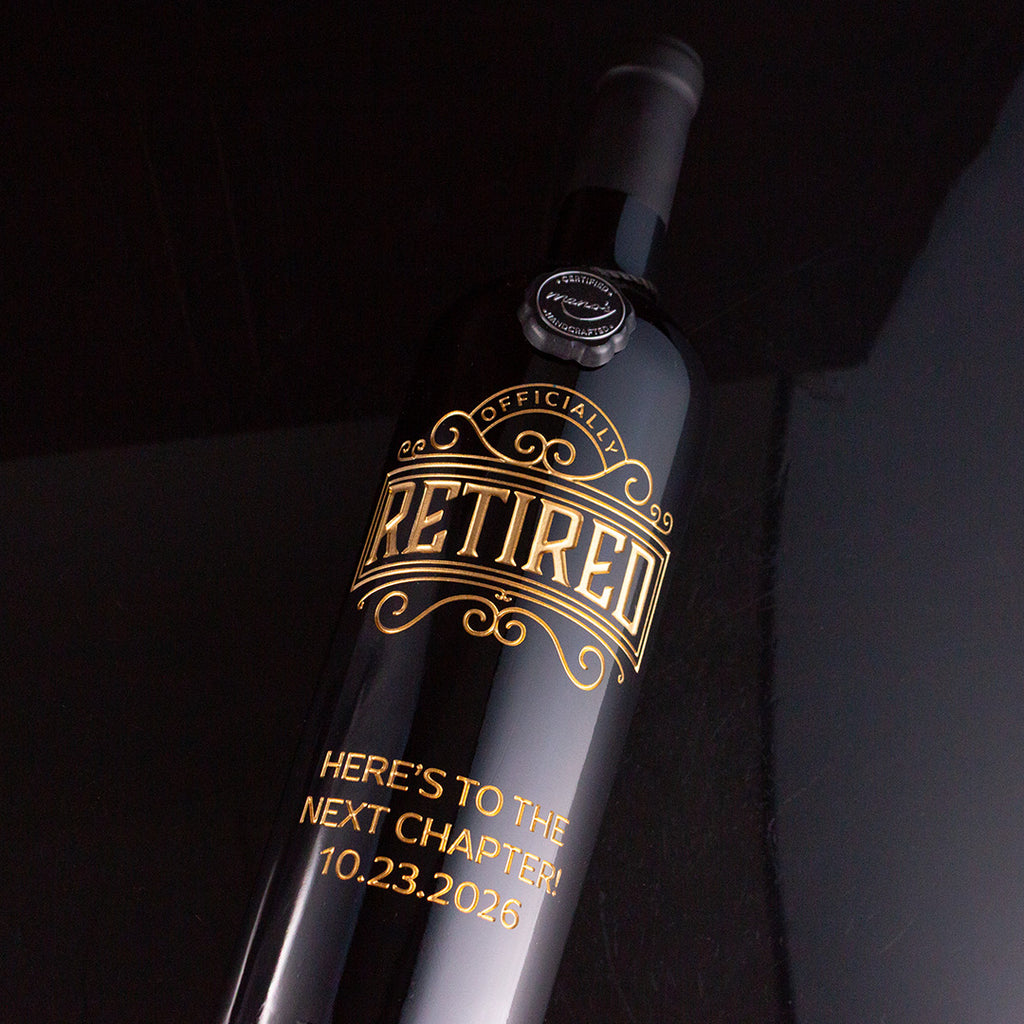 Officially Retired Custom Etched Wine