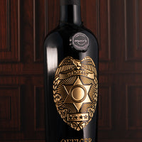 Custom Police Badge Etched Wine