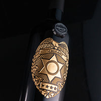 Custom Police Badge Etched Wine