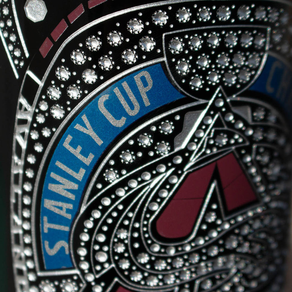 Colorado Avalanche Stanley Cup Ring Rendering Etched Wine