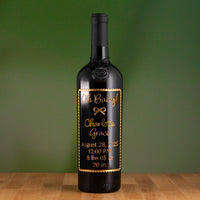 Oh Baby! Birth Announcement Custom Etched Wine