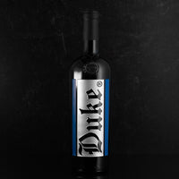 Duke University Logo Stripe Etched Wine