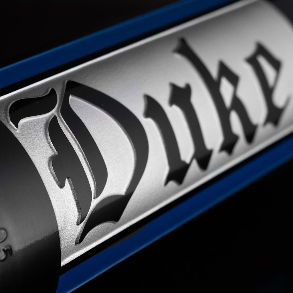 Duke University Logo Stripe Etched Wine