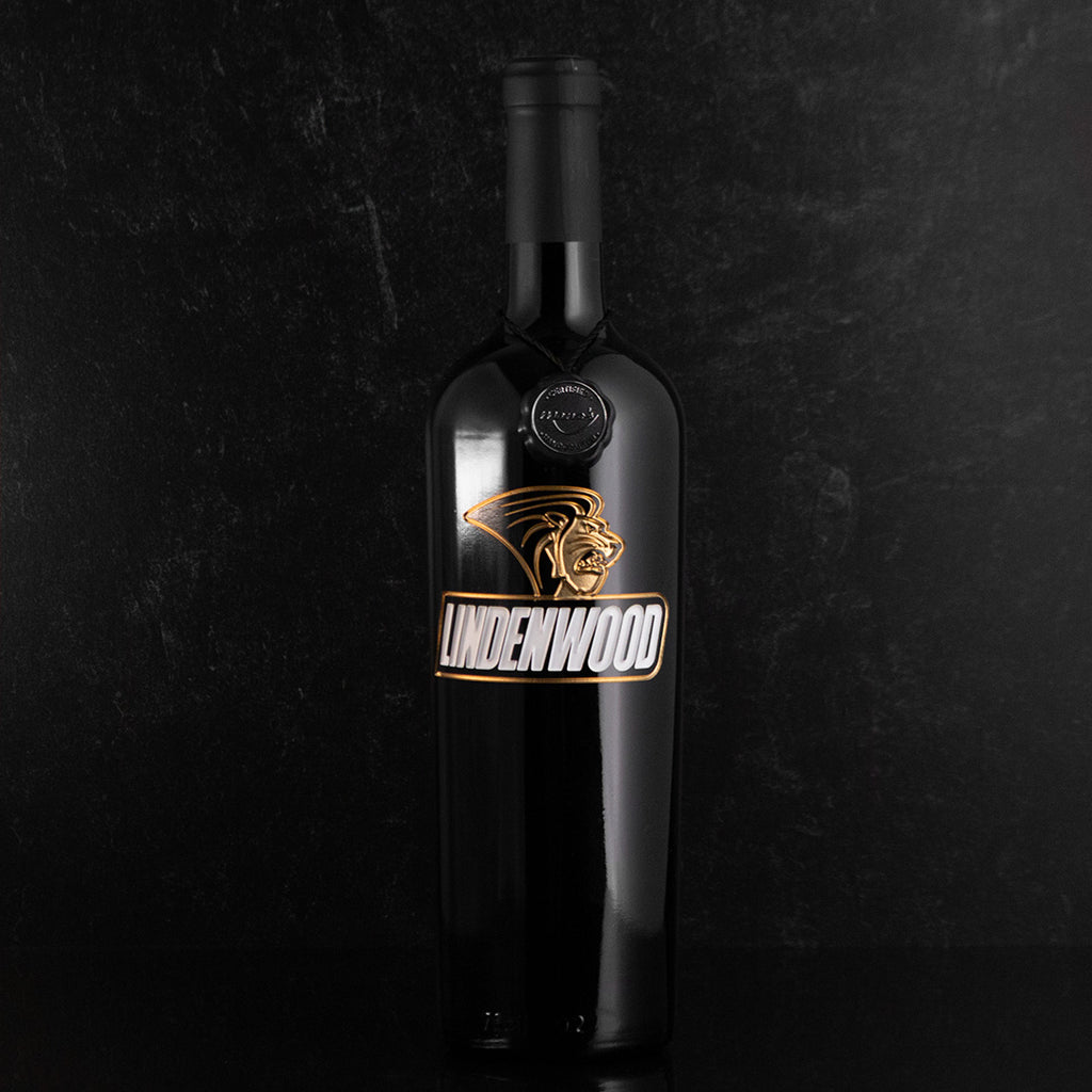 Lindenwood University Logo Etched Wine
