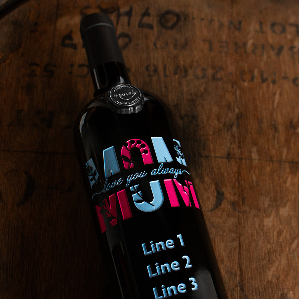 Love you Always Custom Etched Wine Bottle