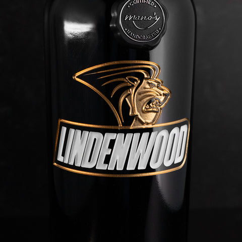 Lindenwood University Logo Etched Wine