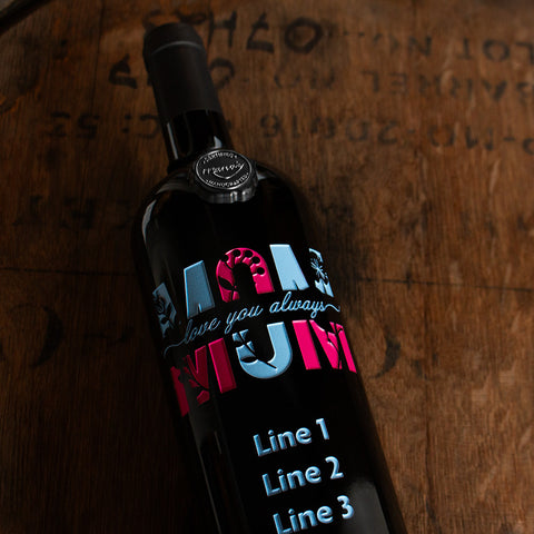 Love you Always Custom Etched Wine Bottle