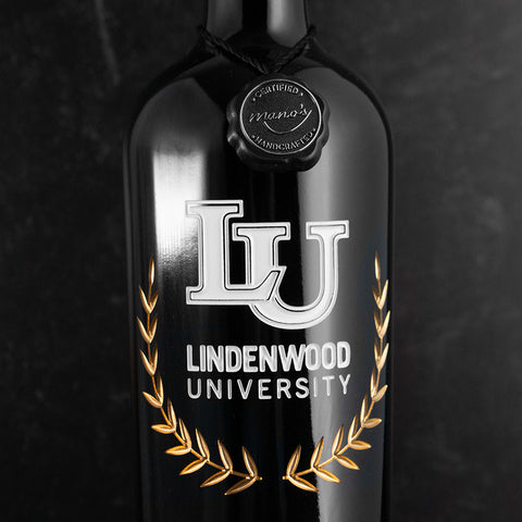 Lindenwood University Custom Alumni Etched Wine