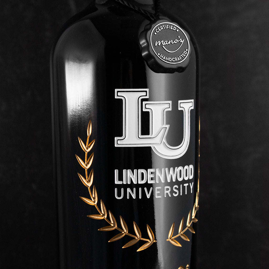 Lindenwood University Custom Alumni Etched Wine