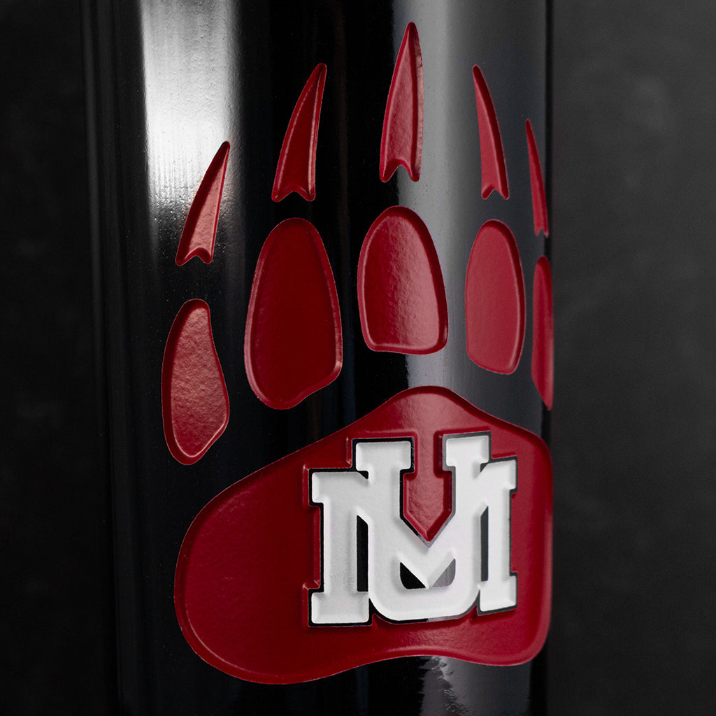 University of Montana Paw Logo Etched Wine