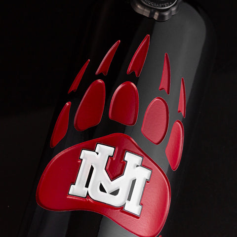 University of Montana Paw Logo Etched Wine