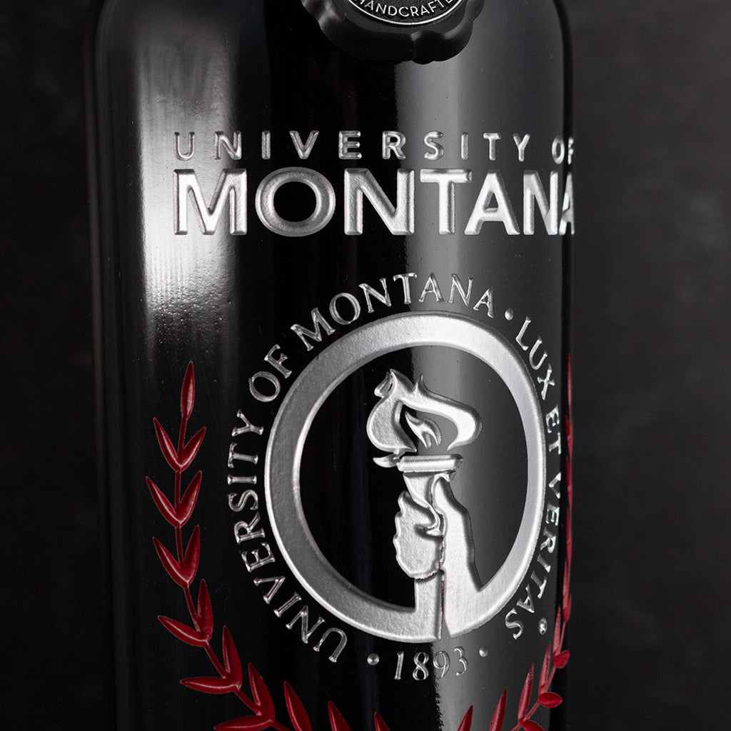 University of Montana Custom Alumni Etched Wine