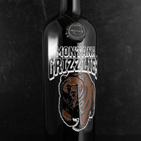 University of Montana Grizzlies Logo Etched Wine