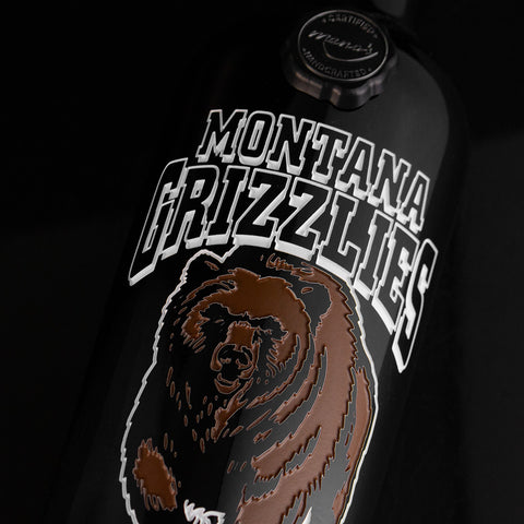 University of Montana Grizzlies Logo Etched Wine