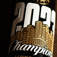 Denver Nuggets 2023 Champions Skyline Etched Wine