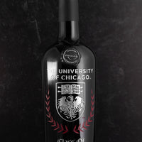 University of Chicago Custom Alumni Etched Wine