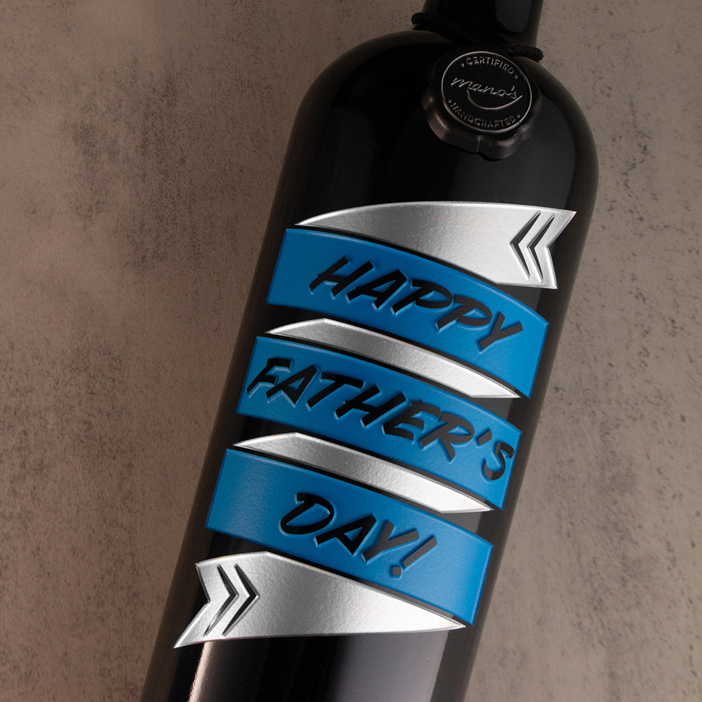 Happy Father's Day Etched Wine