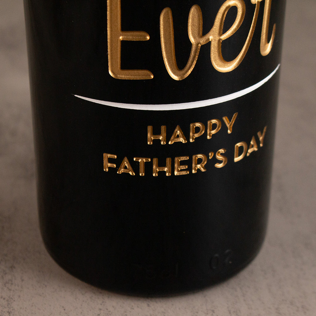 Best Dad Ever Etched Wine