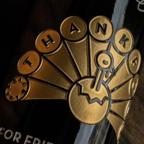 So Very Thankful Etched Wine