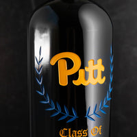 University of Pittsburgh Custom Alumni Etched Wine