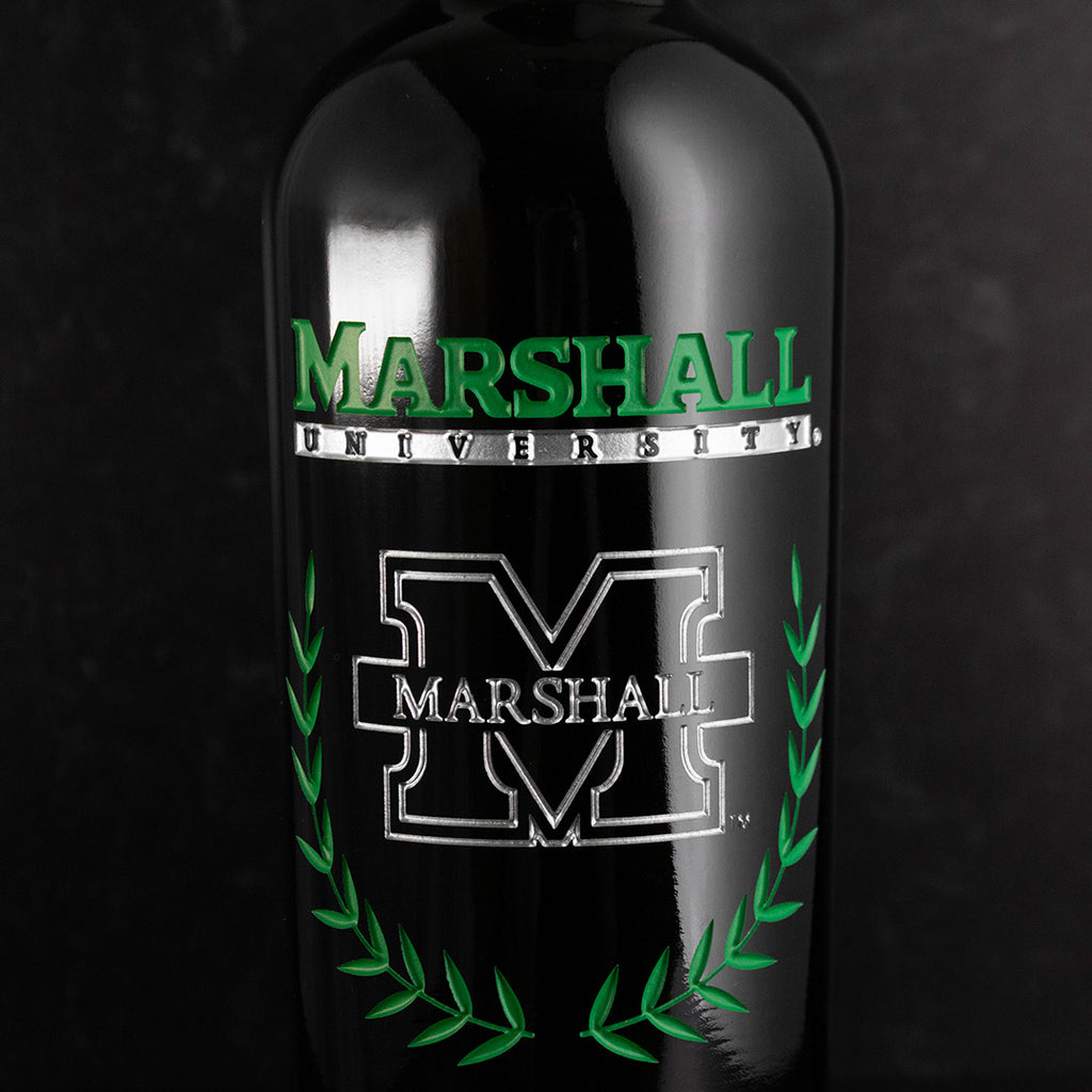 Marshall University Custom Alumni Etched Wine