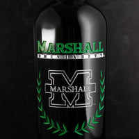 Marshall University Custom Alumni Etched Wine