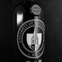 University of Massachusetts Custom Alumni Etched Wine
