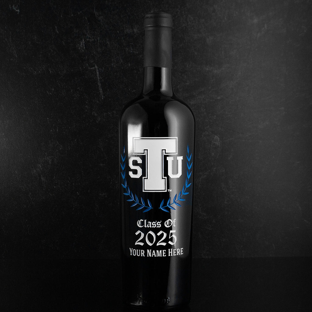 Tennessee State University Custom Alumni Etched Wine Bottle