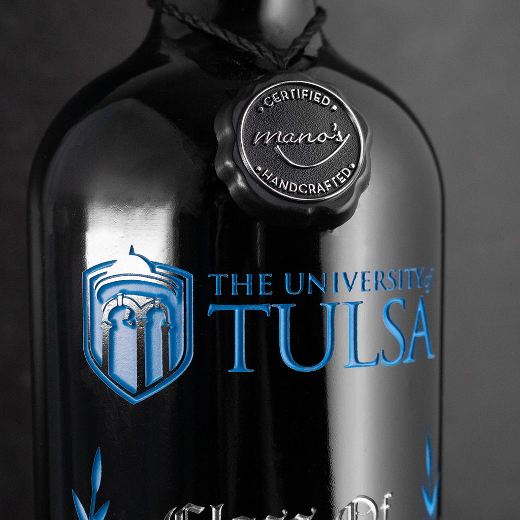The University of Tulsa Custom Alumni Etched Wine