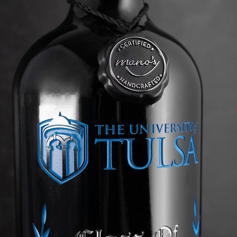 The University of Tulsa Custom Alumni Etched Wine