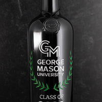 George Mason University Custom Alumni Etched Wine
