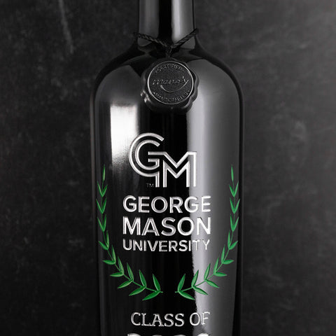 George Mason University Custom Alumni Etched Wine
