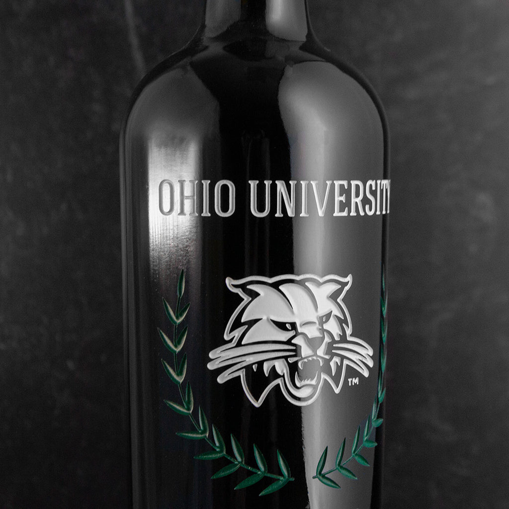 Ohio University Custom Alumni Etched Wine