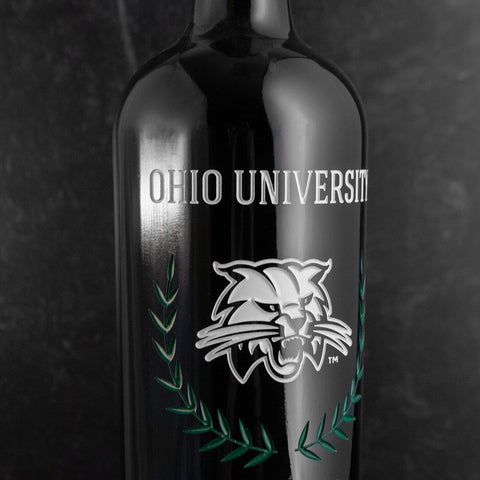 Ohio University Custom Alumni Etched Wine